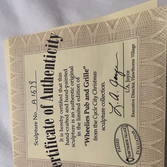 Thomas Kinkade Cycle Shop Holiday Decor with Red and Black Accents - Picture 4 of 8